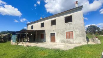 Estate of 9300 sq.m. with two houses for renovation in Svetvinčenat 