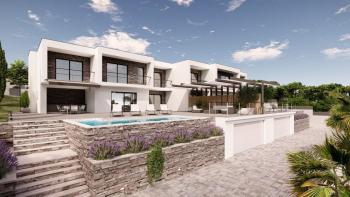 Luxury semi-detached villa with panoramic sea view in Crikvenica 