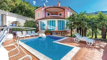 Villa mit Pool und wunderschönem Panoramablick auf das Meer, Opatija 