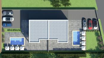 Haus aus zwei gleichen Teilen mit Swimmingpools in der Gegend von Porec 