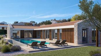 Stilvolle neue Villa mit Swimmingpool in Višnjan, Region Porec, in einem neuen modernen Villenkomplex 