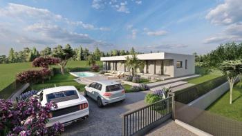 Villa of modern design with swimming pool in rapidly developing Labin area 