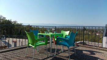 Apartment house with a panoramic view of the sea in Njivice, Krk island 