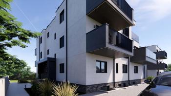 Schöne Wohnung mit Terrasse und Aussicht in einem neuen Gebäude 100 Meter vom Meer entfernt in Medulin 