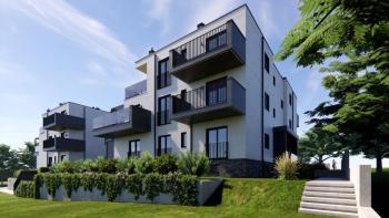 72 m² große Wohnung im Erdgeschoss eines neuen Komplexes in Medulin, 100 m vom Meer entfernt, Aussicht, Terrasse 