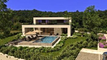 New complex of modern design villas with swimming pool in Labin area 
