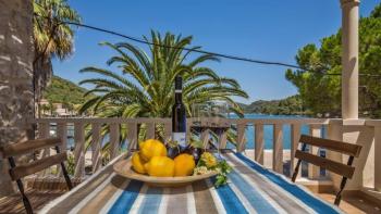 Exceptional Dalmatian stone villa on the 1st line to the sea on the island near Dubrovnik 