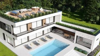 New luxury villa in Kastelir Labinci 8 km from the sea 