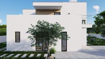 Moderne Villa mit Swimmingpool im Bau in Barbat 