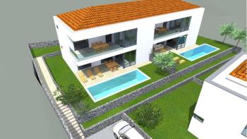 Villetta with pool in Malinska, 700 meters from the sea 