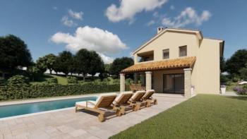 Lovely villa with a pool and a beautiful view in Buzet area 
