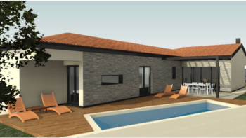 New villa under construction in Brtonigla 