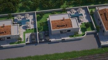 Modern one-story new villa with swimming pool, Svetvincenat area 