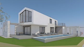 Дом с привлекательным дизайном и бассейном в районе Пореча 