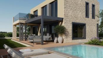 New villa in Porec area 2,5 km from the sea, offered furnished and equipped 