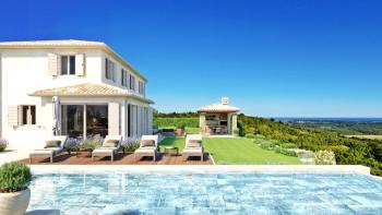 Villa avec vue panoramique dans la périphérie de Groznjan 