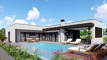 Modern design villa with swimming pool in Marcana - at roh-bau stage 