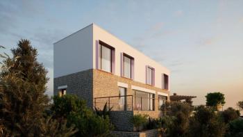 Grundstück in Linardici auf der Insel Krk – Toplage mit Baugenehmigung für moderne Villa 