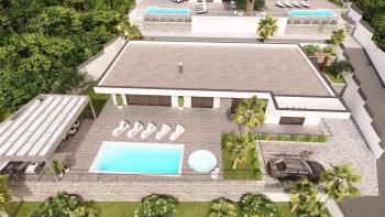 Modern villa with a panoramic view of the sea in Crikvenica 