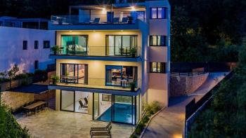 Unique villa near Opatija with indoor pool, panoramic sea view, surrounded by greenery, for sale 