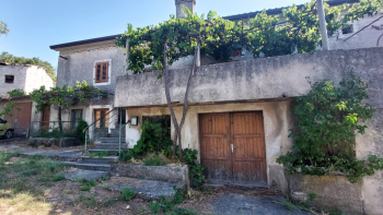 Stone house in the renovation phase with a sea view in Labin area- great investment, for sale 