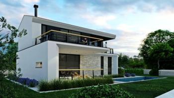 Vila v oblasti Labin ve výstavbě - moderní jednoduchost 