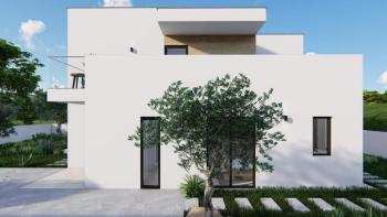 Moderne Villa mit Swimmingpool im Bau in Barbat 