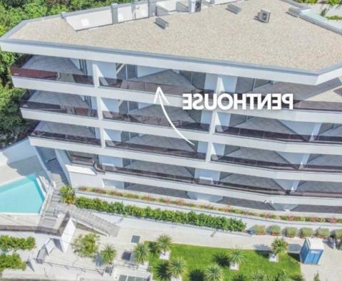 Kiváló penthouse egy új épületben, tengerre néző kilátással, közös medencével, garázzsal Abbáziában! - pic 3