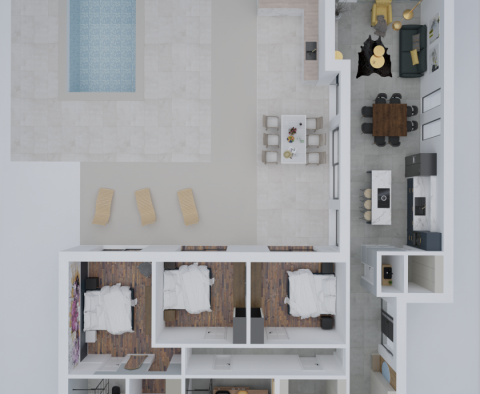 Design one-story villa located in a private complex in Svetvincenat - pic 58