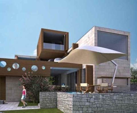 Waterfront modern villa under construction in Prizba, peaceful village on Korcula island - pic 2