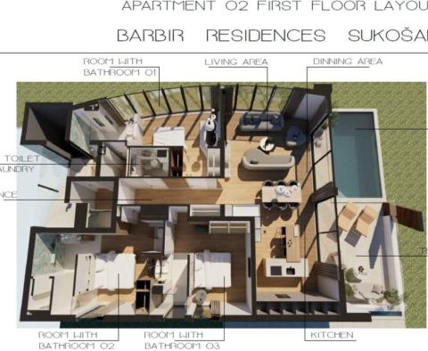 Apartamenty Lux w Sukosan, 1 rząd do morza, na sprzedaż - pic 17