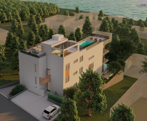Gyönyörű apartman 100 méterre a tengerparttól Kozinóban, panorámás kilátással a tengerre és a Zadar-szigetcsoport szigeteire, eladó - pic 7