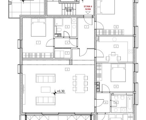 Appartement de luxe 2 chambres dans un nouveau complexe boutique à 100 m de la mer à Split, à vendre - pic 21