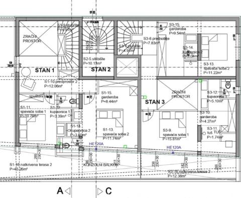 Grand penthouse medencével egy butik komplexumban 70 méterre a tengertől Diklóban, Zadarban, eladó - pic 21