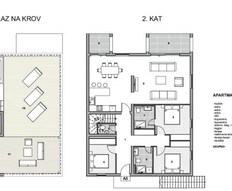 Luksusowy penthouse w nowym nowoczesnym kompleksie w Trogirze, Čiovo - pic 21