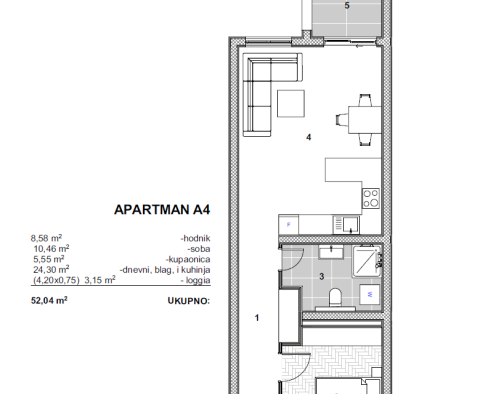Luksusowy penthouse w nowym nowoczesnym kompleksie w Trogirze, Čiovo - pic 22