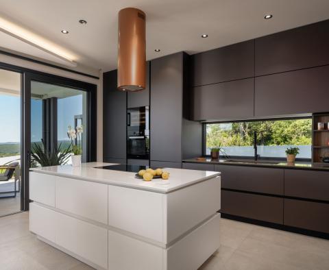Luxus új villa tengerre néző kilátással a Labin környékén, eladó - pic 34