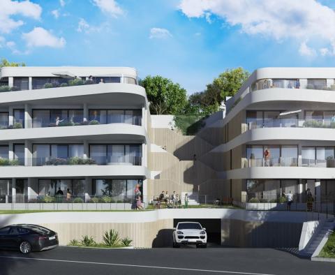Fenséges új komplexum, kiváló tervezéssel és tengerre néző kilátással az Opatijai központban, eladó lakásokkal - pic 3