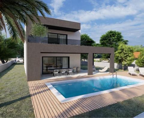 Terrain à bâtir à Vinišće, à 40 mètres de la mer, avec projet de villa moderne, à vendre - pic 7