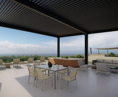 Penthouse panorámás kilátással és luxus tetőterasszal Ikán, az Opatijai Riviérán, eladó - pic 6