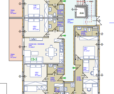 Úžasný komplex apartmánů na Čiovu, 300 m od moře, na prodej - pic 12