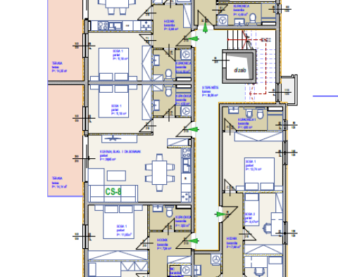 Új modern apartman 2 hálószobával Ciovón, Trogirban eladó - pic 13