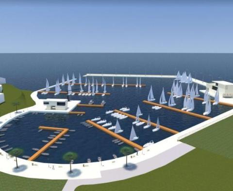 Project of modern luxury marina on Rab island 