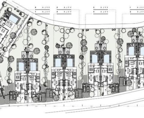 Nyolc csatolt és két önálló villából álló projekt Hvaron, kb. 700 méterre a tengertől - pic 5