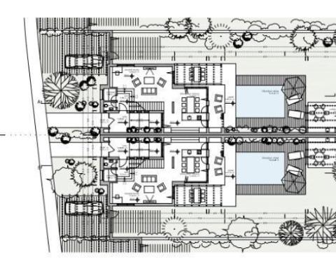 Projekt osmi samostatných a dvou samostatně stojících vil na Hvaru cca 700 metrů od moře - pic 18