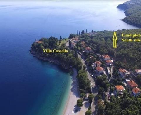 Two land plots for sale in Lovran just 50 meters from the sea 