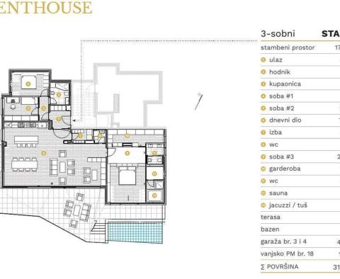 Szuper-luxus apartmanok Abbáziában medencével - pic 12