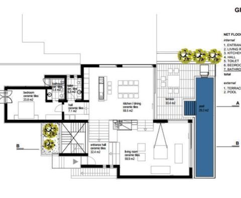 Deux villas modernes sur une île isolée près de Dubrovnik pouvant être réunies en une seule villa avec 422 m2 de surface et 5656 m2 de terrain - pic 12