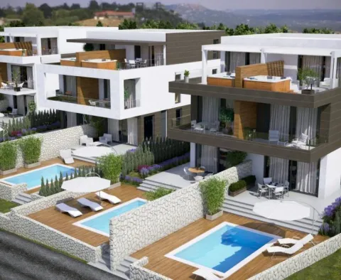 Dwupoziomowy penthouse z tarasem na dachu w Pag w Novalji Dwupoziomowy penthouse z tarasem na dachu w Pag w Novalji