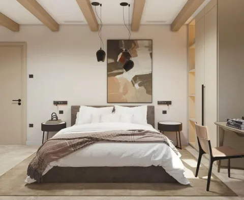 Vila ve středomořském stylu s bazénem v první řadě u moře na ostrově Krk, v novém komplexu čtyř luxusních vil, na prodej - pic 11